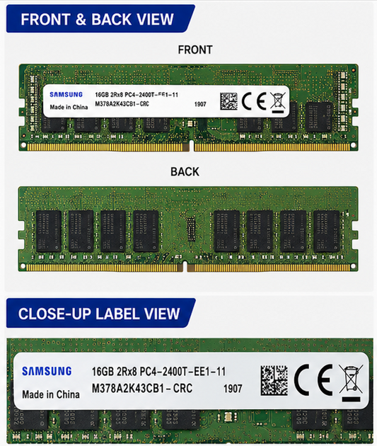 Samsung 16GB DDR4-2400 ECC UDIMM Server RAM 288-Pin CL17 | PC4-2400T