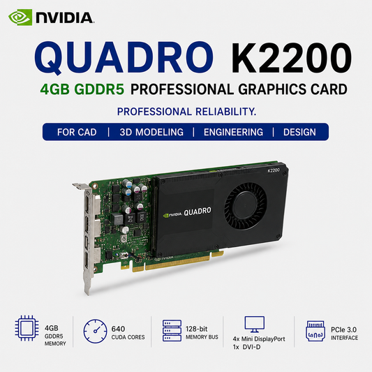 NVIDIA Quadro K2200 4GB GDDR5 Professional Workstation Graphics Card