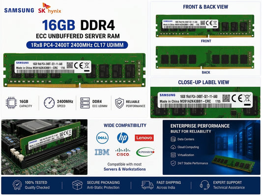 Samsung 16GB DDR4 2400MHz ECC UDIMM Server RAM 288-Pin CL17