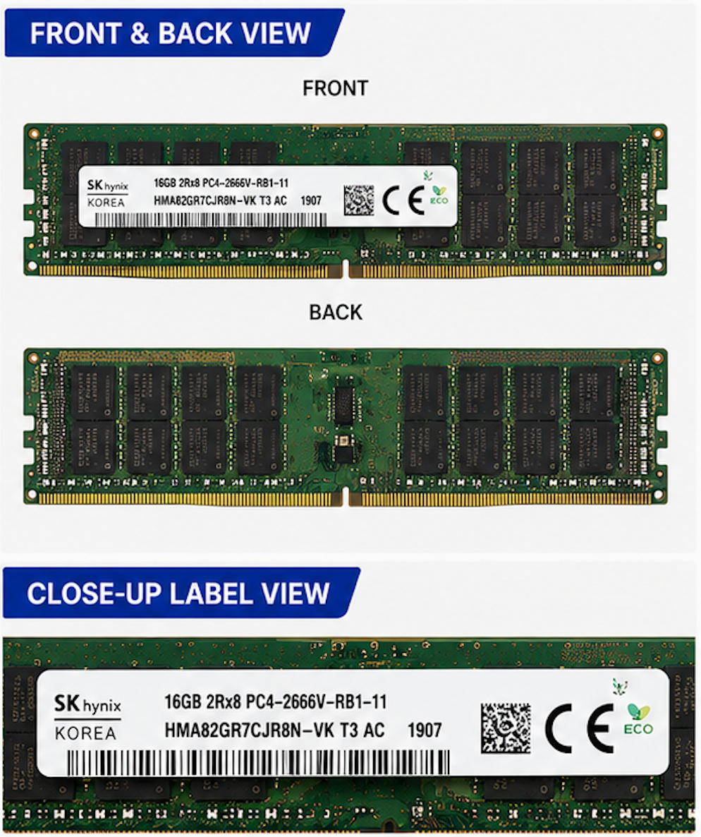 SK hynix 16GB DDR4-2666 ECC RDIMM Server RAM CL19 | PC4-2666V