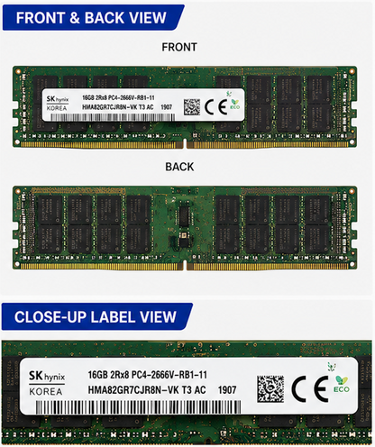 SK hynix 16GB DDR4-2666 ECC RDIMM Server RAM CL19 | PC4-2666V