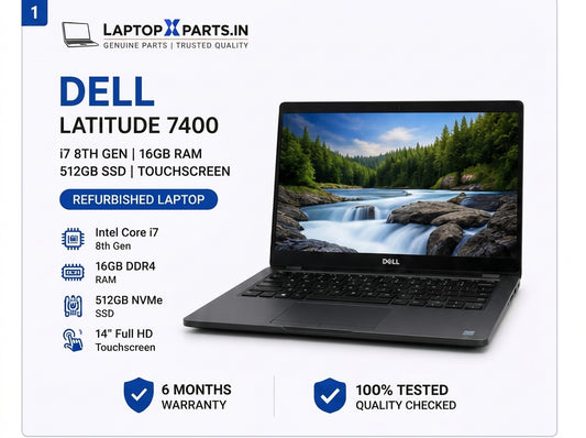 Dell Latitude 7400 Laptop | Intel Core i7 8th Gen | 16GB RAM | 512GB NVMe SSD | 14" Full HD Touchscreen | Windows 11 Pro | Refurbished
